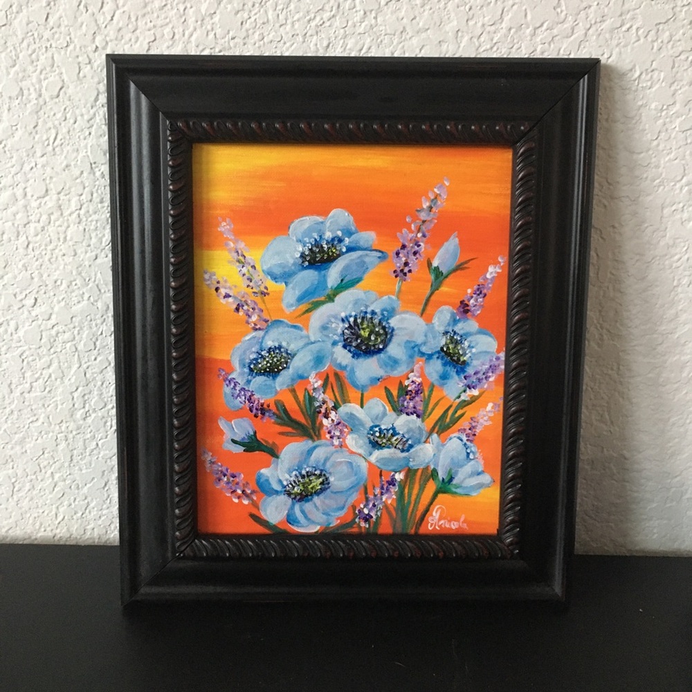 Framed Flower painting